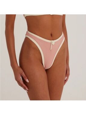 SAME Los Angeles The Grace Ribbed bikini Bottom Pink NEW small